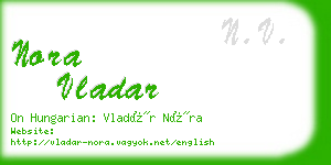 nora vladar business card